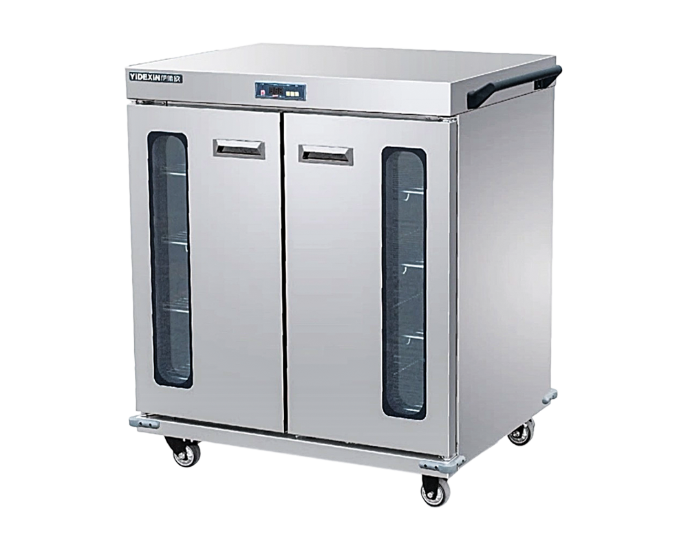 Vandret Fuldt lukket Isolering Mad Opvarmet Banketskab Trolley-B